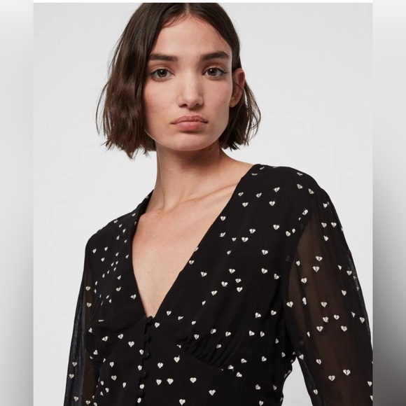 All Saints Tops - Amalie Hearts Top – Romantic & Modern Elegance